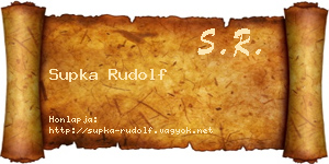 Supka Rudolf névjegykártya